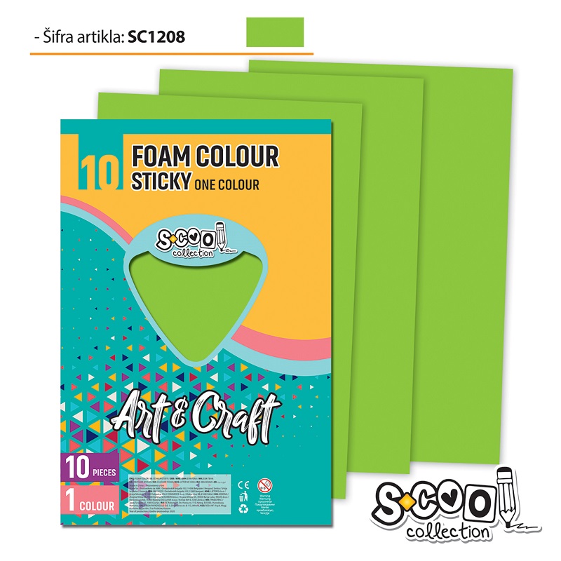 PAPIR A4 EVA SAMOLEPLJIVI SV.ZELENI